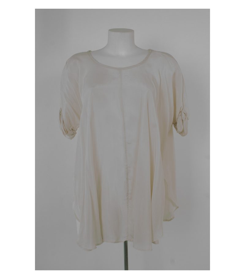COS Damen Shirt Bluse Kurzarm Lagenlook Gr. DE 38 Beige – Foto 1