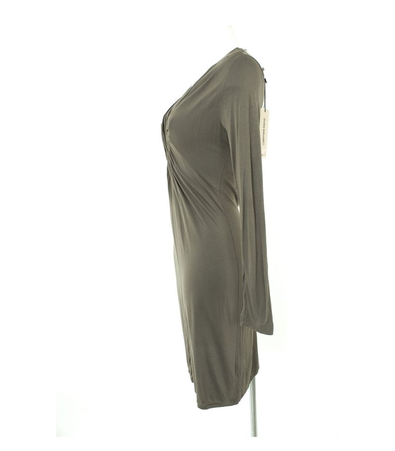 oui Damen Kleid Freizeit Gr. DE 38 in Grauoliv Viskose NEU – Foto 2