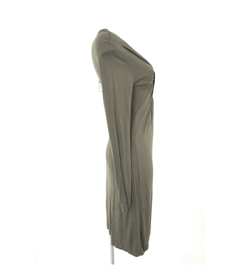 oui Damen Kleid Freizeit Gr. DE 38 in Grauoliv Viskose NEU – Foto 3