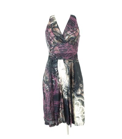 RENE LEZARD Damen Kleid Gr. DE 34 Mehrfarbig Seide