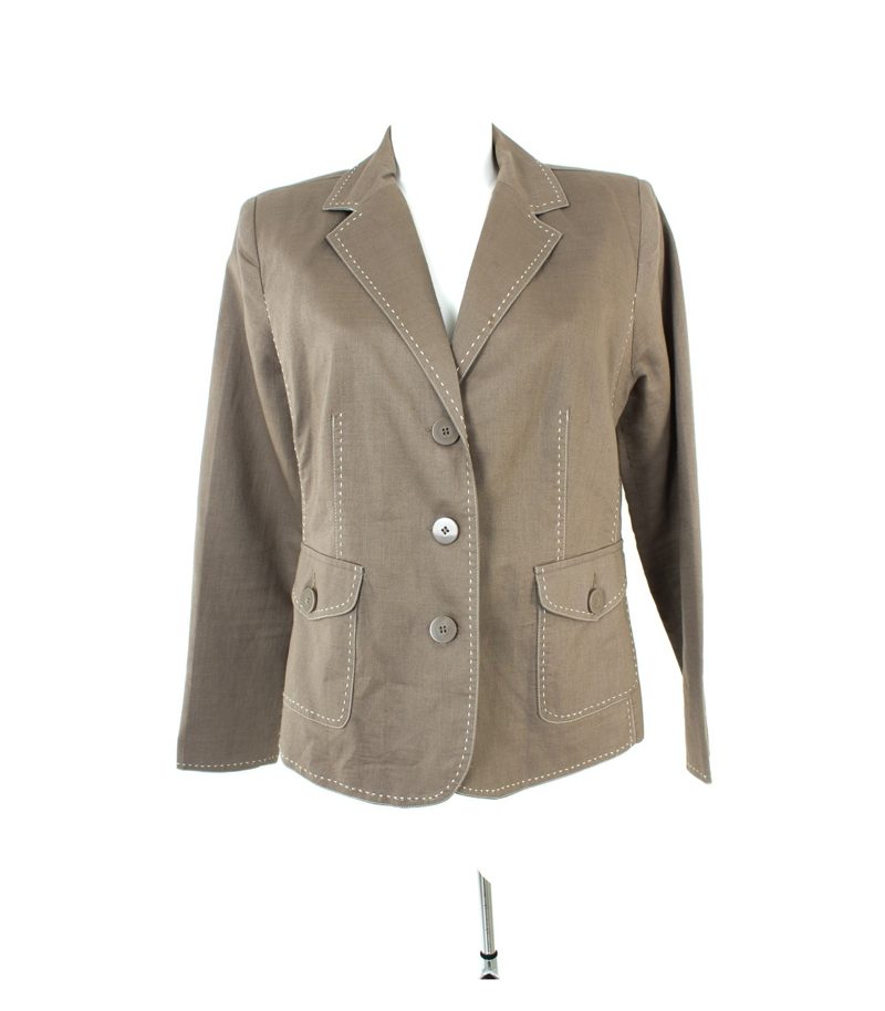 TENDENZI Damen Blazer GR. DE 42 Braun Baumwolle – Foto 1