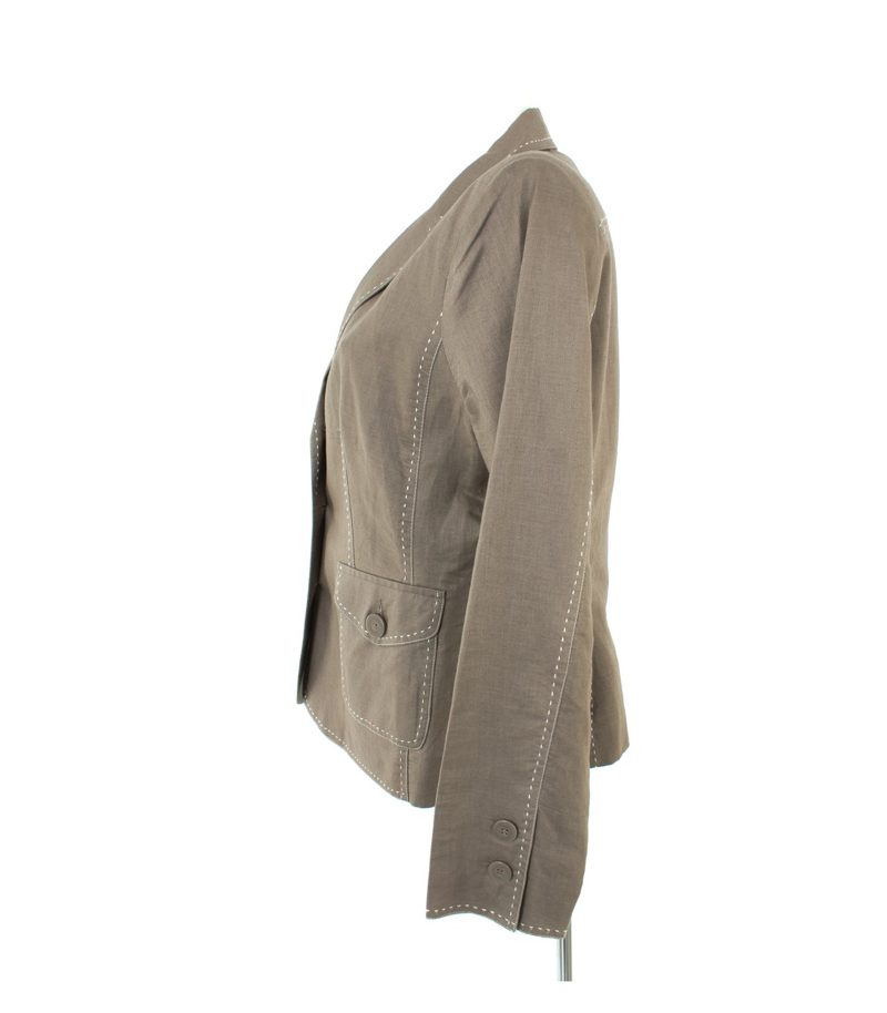 TENDENZI Damen Blazer GR. DE 42 Braun Baumwolle – Foto 3
