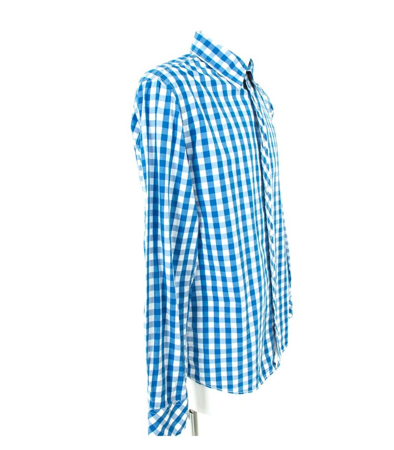 The SCOTCH CO. Herren Hemd Freizeit Shirt Gr. XL Blau/Weiß Baumwolle – Foto 2