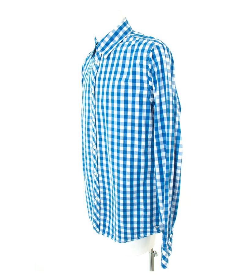 The SCOTCH CO. Herren Hemd Freizeit Shirt Gr. XL Blau/Weiß Baumwolle – Foto 3