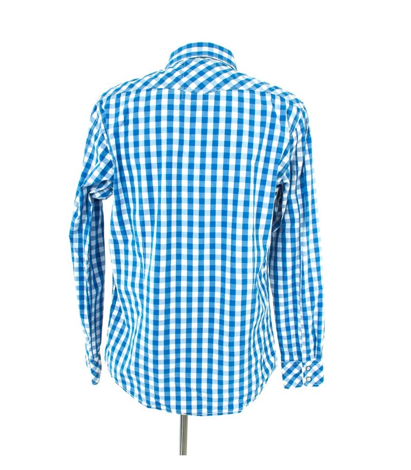 The SCOTCH CO. Herren Hemd Freizeit Shirt Gr. XL Blau/Weiß Baumwolle – Foto 4