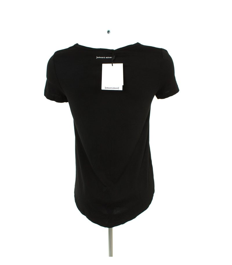 EDWARD ACHOUR Damen T-Shirt Kurzarm Shirt Gr. XS Schwarz Baumwolle NEU – Foto 4