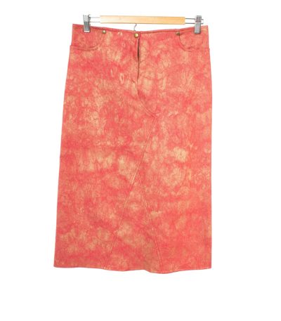 CLARA CHIARA Damen Rock Gr. DE 40 Rosa/Gold Viskose Baumwolle