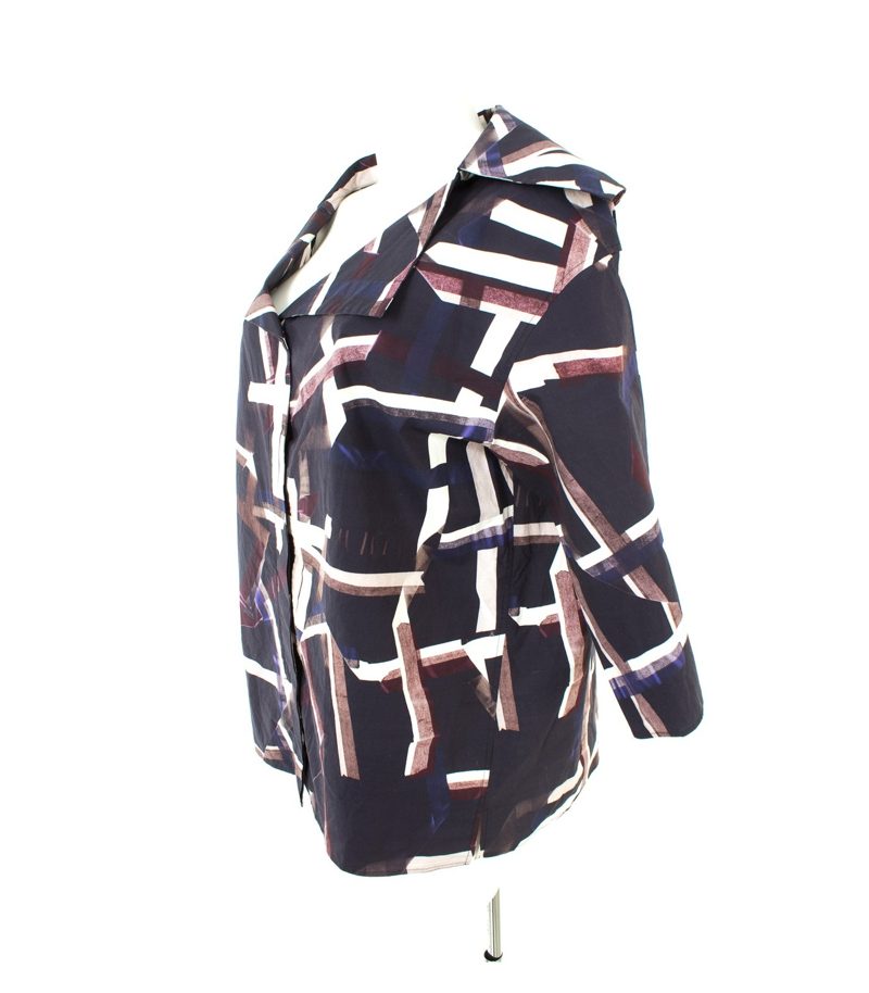 COS Damen Bluse Jacke Sommerkjacke Gr. DE 40 Mehrfarbig Baumwolle – Foto 3