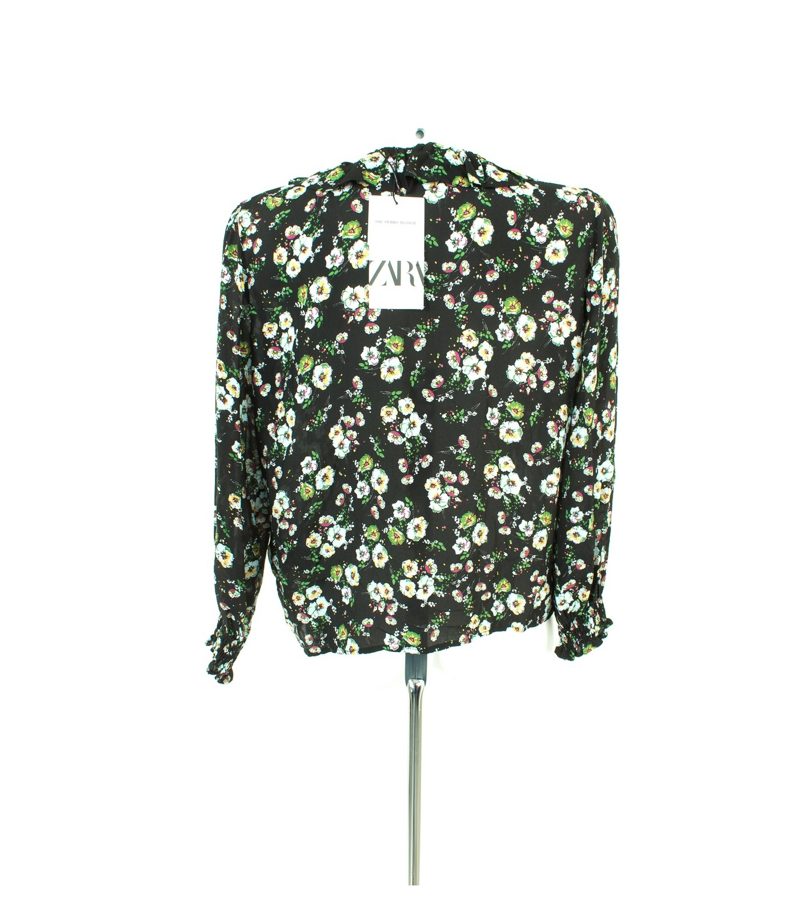 ZARA Damen Bluse Gr. L Viskose Neu – Foto 4