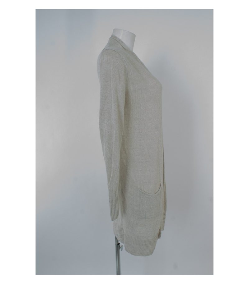 Massimo Dutti Damen Strickjacke Lang Gr. S Leinen – Foto 2