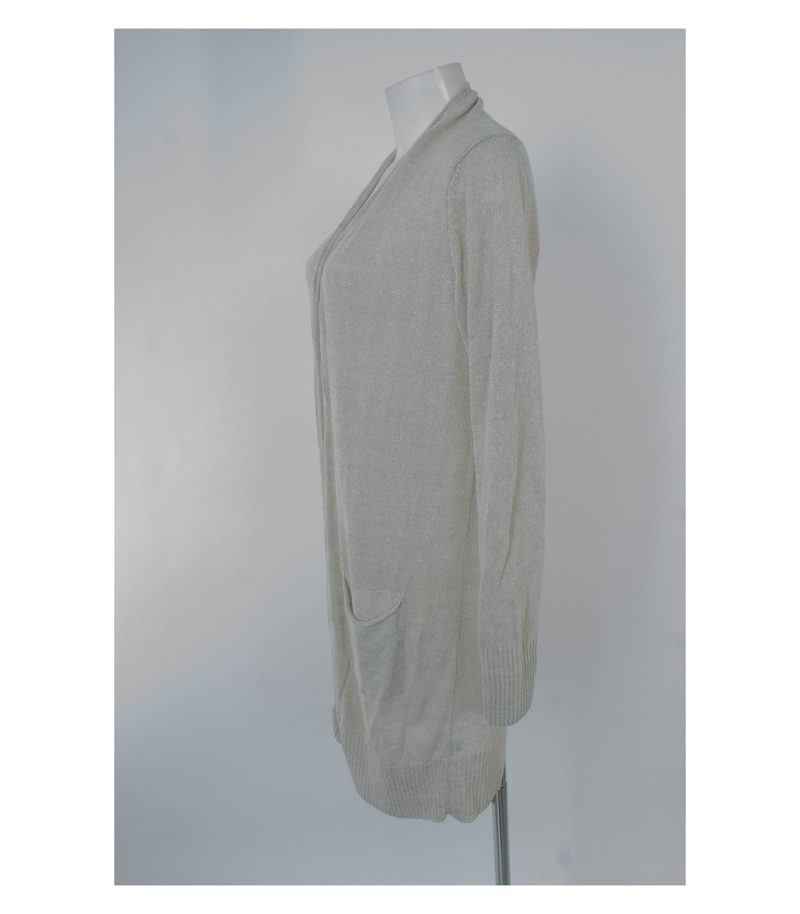 Massimo Dutti Damen Strickjacke Lang Gr. S Leinen – Foto 3