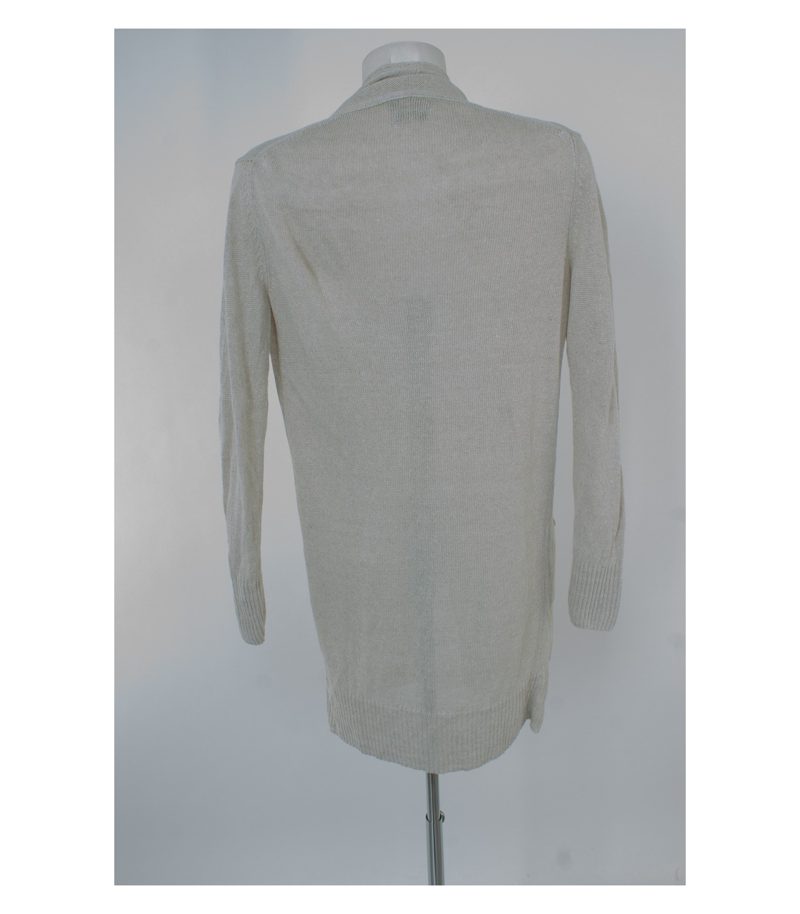 Massimo Dutti Damen Strickjacke Lang Gr. S Leinen – Foto 4