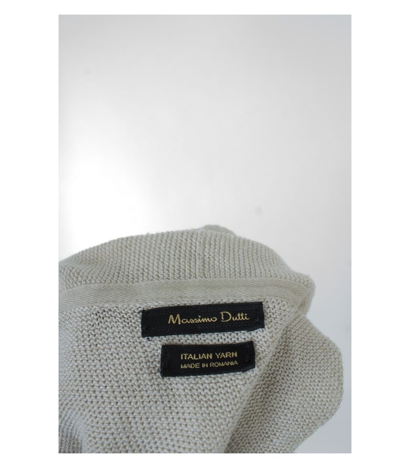 Massimo Dutti Damen Strickjacke Lang Gr. S Leinen – Foto 5