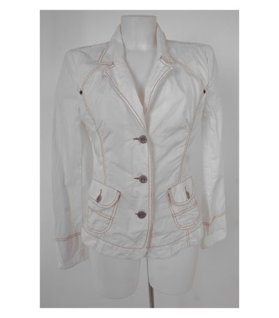 TOMMY HILFIGER Damen Blazer Gr. L Weiß DENIM