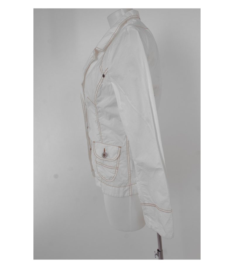 TOMMY HILFIGER Damen Blazer Gr. L Weiß DENIM – Foto 3
