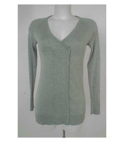 COS Damen Strickjacke & Gr. S Grau Seide Baumwolle