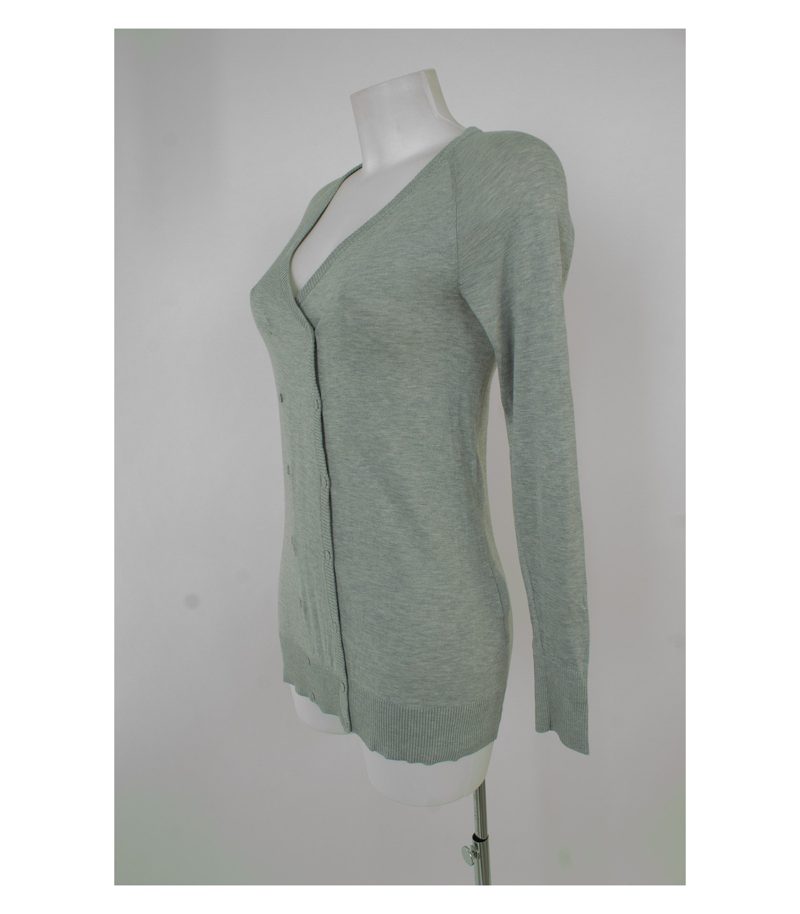 COS Damen Strickjacke & Gr. S Grau Seide Baumwolle – Foto 2