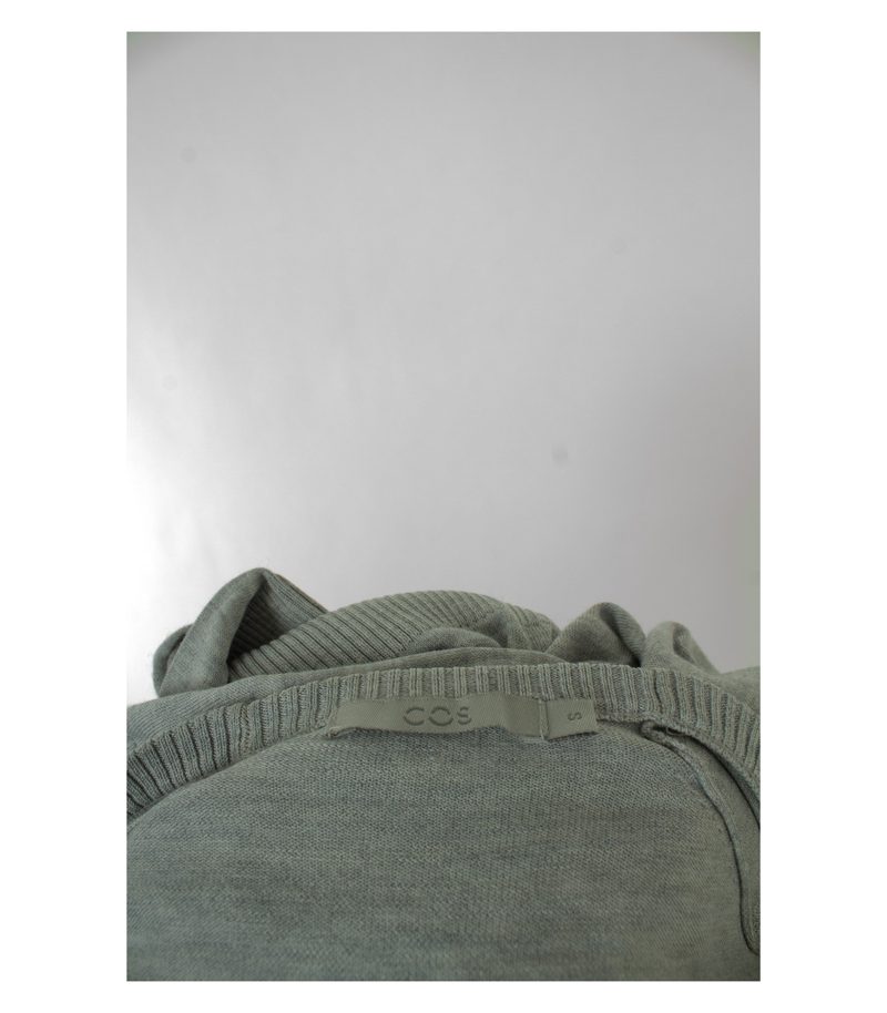 COS Damen Strickjacke & Gr. S Grau Seide Baumwolle – Foto 5