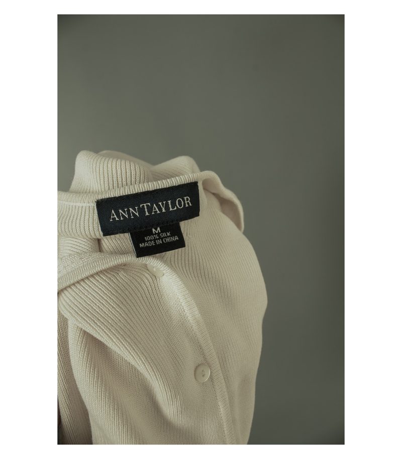 ANN TAYLOR Damen Strickjacke aus Gr. M Seide – Foto 5