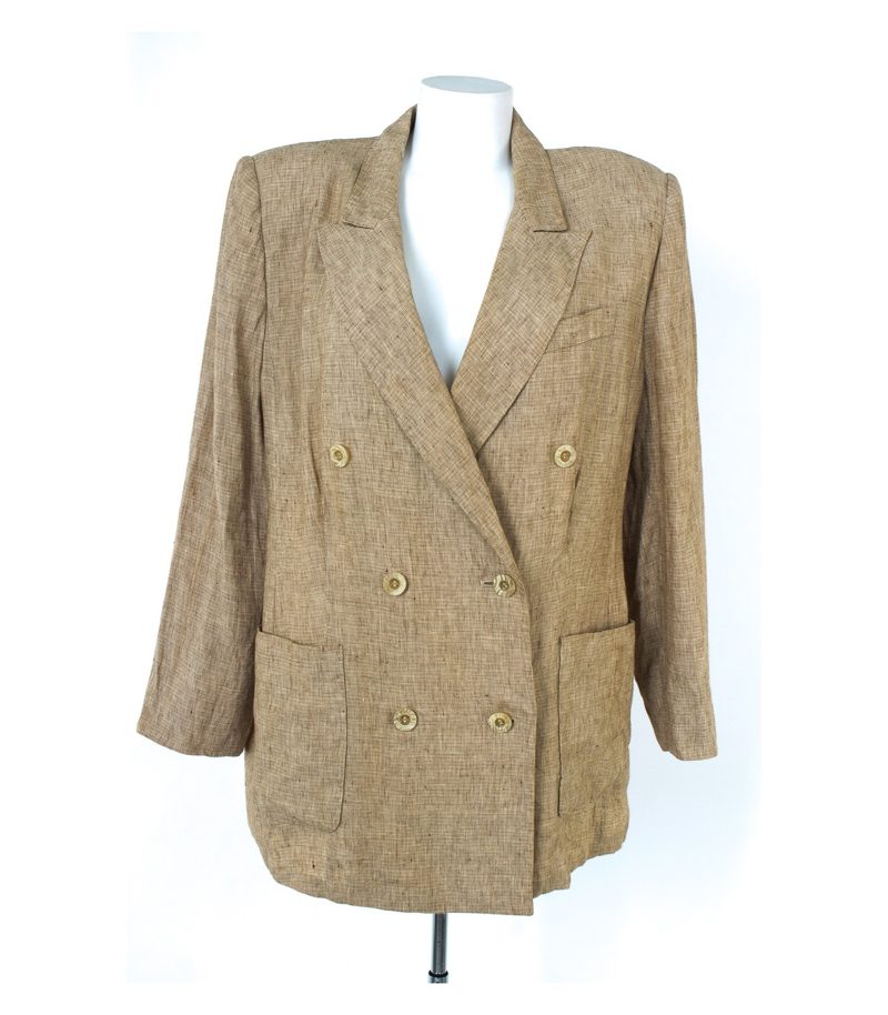MARINA RINALDI Damen Blazer aus Gr. 27 (Kurzgröße) Leinen – Foto 1