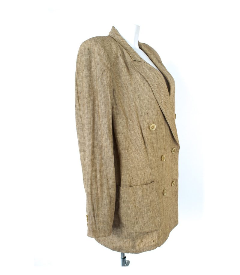 MARINA RINALDI Damen Blazer aus Gr. 27 (Kurzgröße) Leinen – Foto 2
