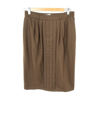 VALENTINO Damen Rock Gr. IT 44 DE 40 Braun Wolle