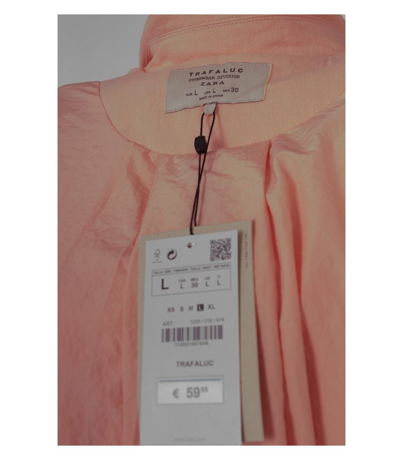 ZARA Damen Mantel Übergangsmantel Pastellrosa Gr. L Neu – Foto 8