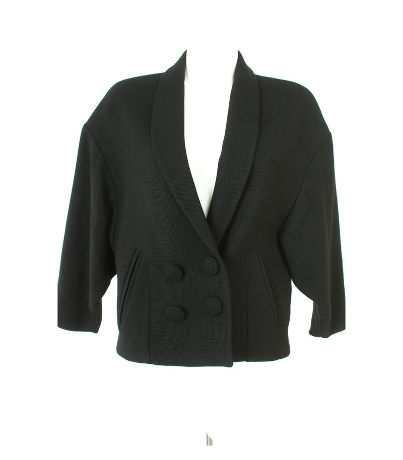 TIGER OF SWEDEN Damen 3/4 Arm Blazer aus Gr. 38 Schwarz Wolle – Foto 1