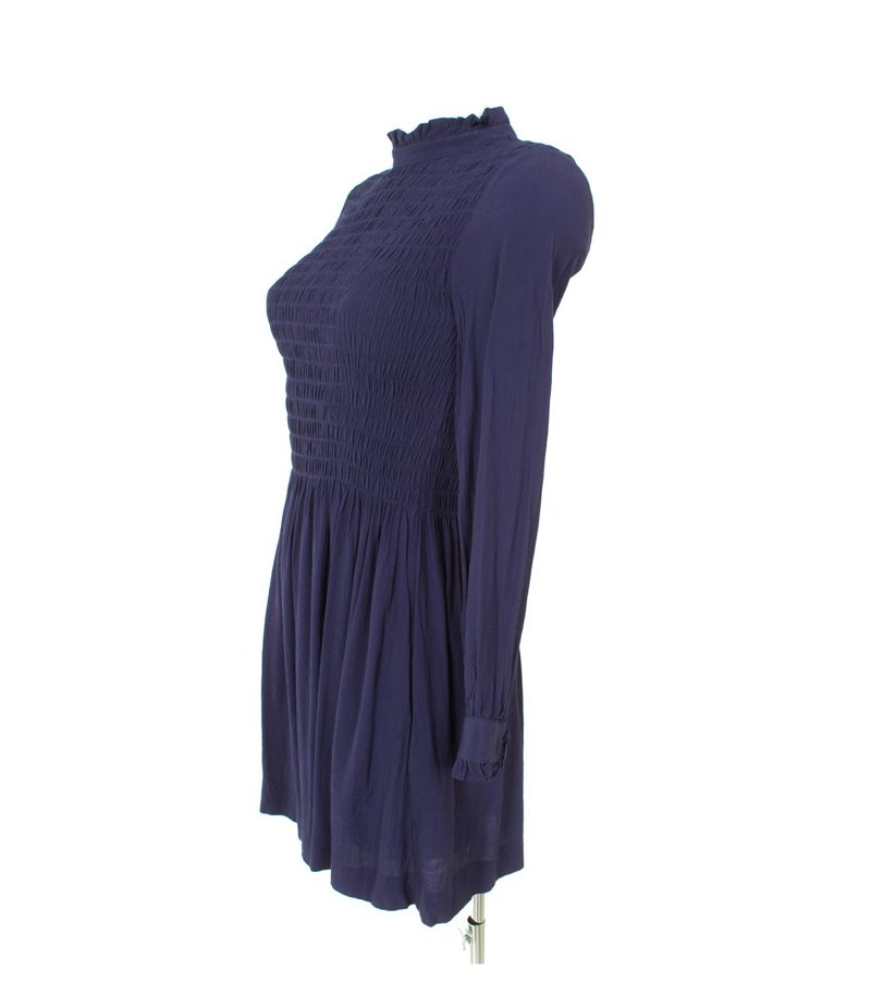 & Other Stories Damen Kleid Stretch aus Gr. 34 Blau Viskose – Foto 2