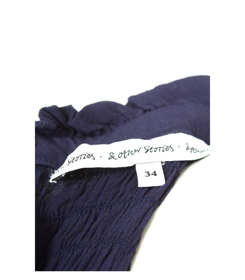 & Other Stories Damen Kleid Stretch aus Gr. 34 Blau Viskose – Foto 5