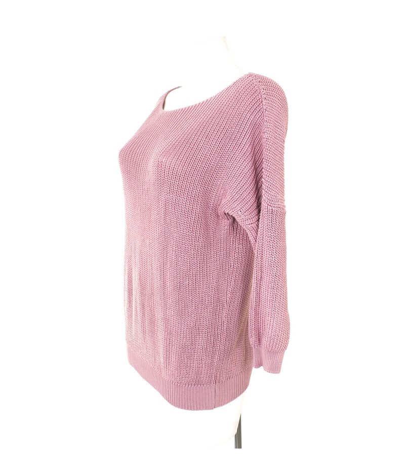 Massimo Dutti Damen 3/4 Arm Pullover Mercerized Gr. XS Cotton – Foto 2