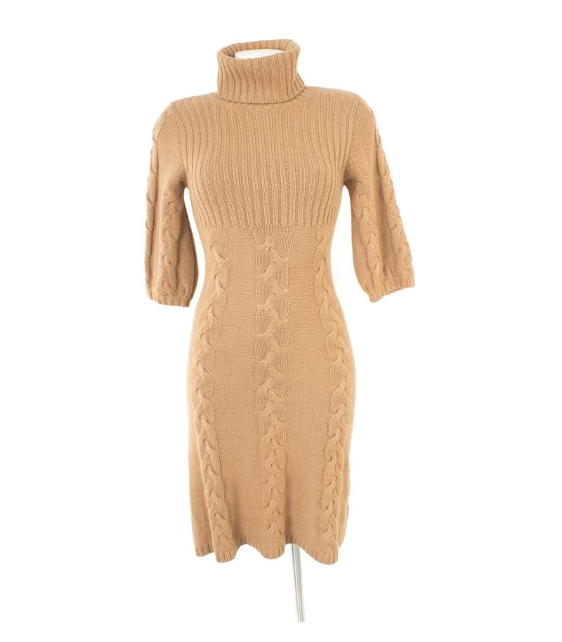 GANT Damen Kleid Strickkleid Gr. XS Beige Wolle Angora – Foto 1