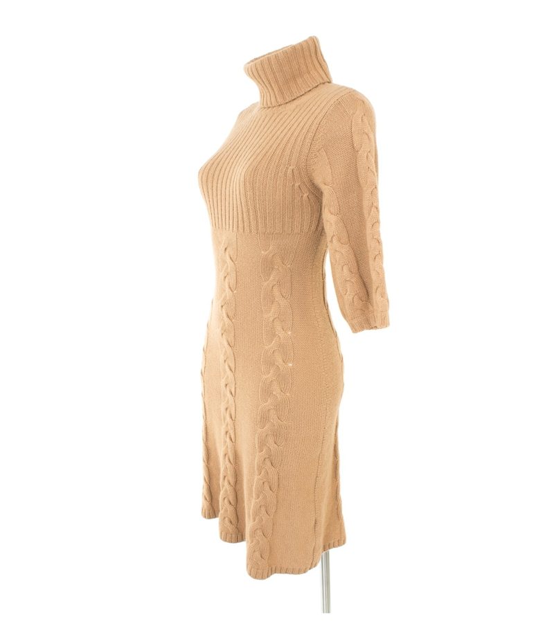 GANT Damen Kleid Strickkleid Gr. XS Beige Wolle Angora – Foto 2