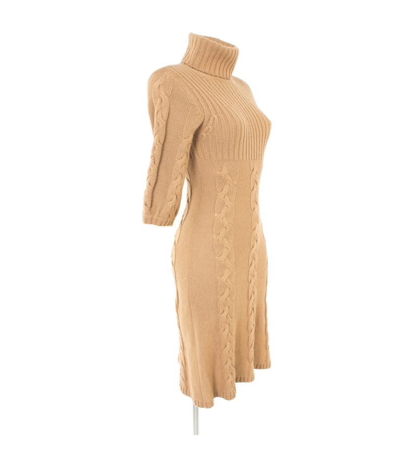 GANT Damen Kleid Strickkleid Gr. XS Beige Wolle Angora – Foto 3