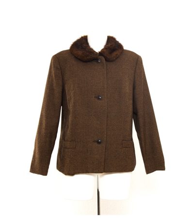 Majestic Bisam Damen Blazer Übergangsjacke Gr. 42 Wolle