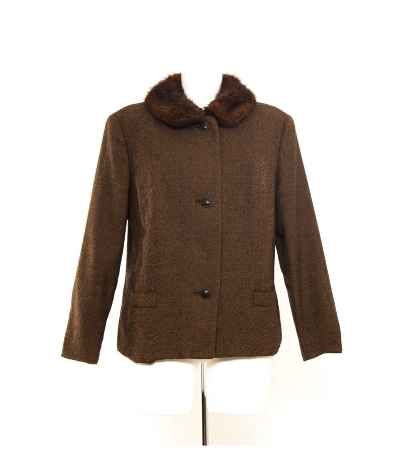 Majestic Bisam Damen Blazer Übergangsjacke Gr. 42 Wolle – Foto 1
