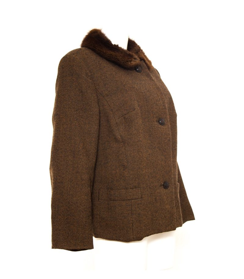 Majestic Bisam Damen Blazer Übergangsjacke Gr. 42 Wolle – Foto 2