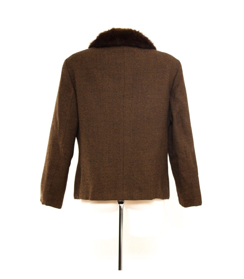 Majestic Bisam Damen Blazer Übergangsjacke Gr. 42 Wolle – Foto 5
