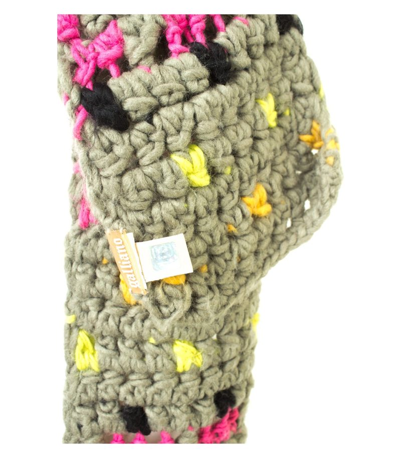 John Galliano Damen Schal Strickschal aus Gr. 200 x 20cm Wolle – Foto 3
