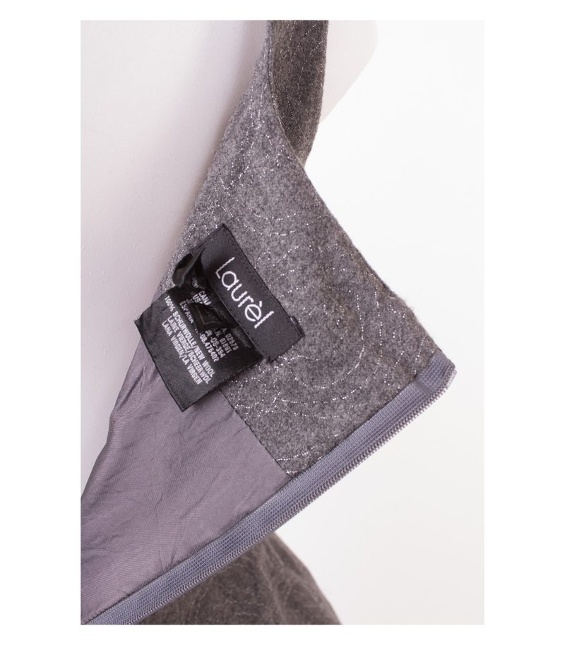 Laurel Damen Kleid Reine Gr. DE 36 Grau Wolle – Foto 5
