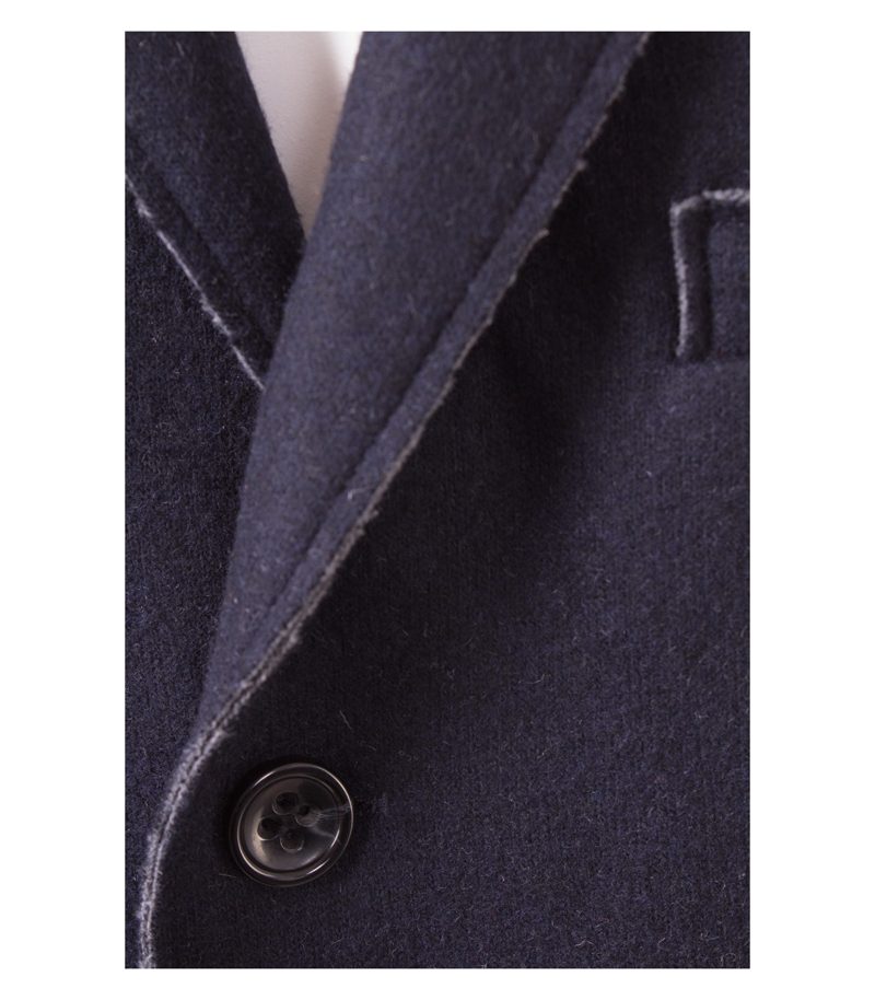 Tom Rusborg of Copenhagen Herren Mantel Stretch Gr. L Blau – Foto 5