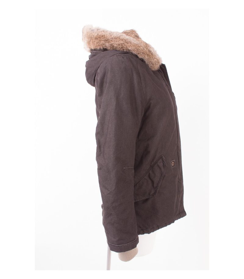 IQ BERLIN Damen Jacke Parka Echtfell - Herausnehmbar Gr. DE 36 Fell Pelz Futter – Foto 2