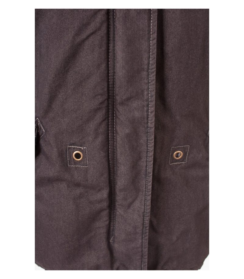 IQ BERLIN Damen Jacke Parka Echtfell - Herausnehmbar Gr. DE 36 Fell Pelz Futter – Foto 5