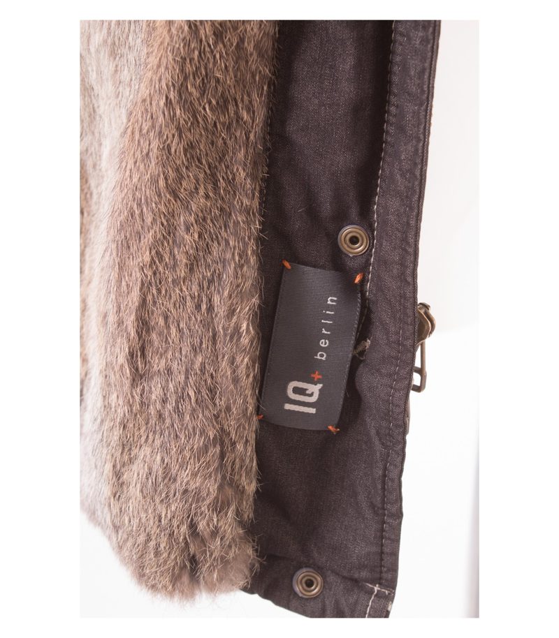 IQ BERLIN Damen Jacke Parka Echtfell - Herausnehmbar Gr. DE 36 Fell Pelz Futter – Foto 7