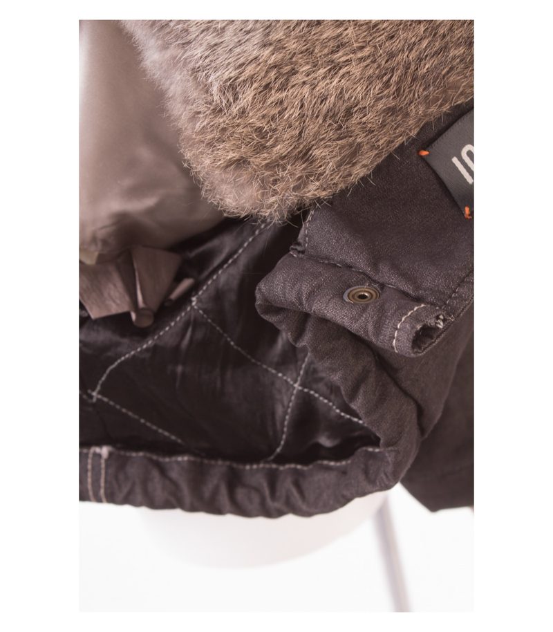 IQ BERLIN Damen Jacke Parka Echtfell - Herausnehmbar Gr. DE 36 Fell Pelz Futter – Foto 8