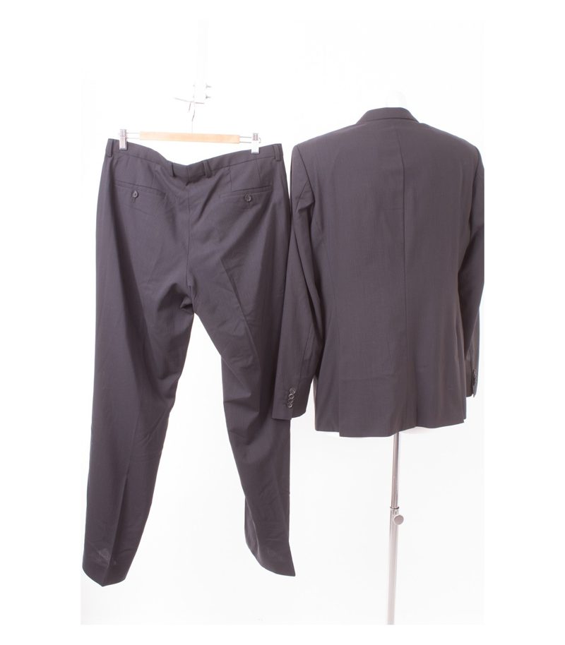 HUGO BOSS Herren Anzug Sakko Hose Schwarz-Grau Gr. 102 James3/Sharp5_HM Wolle – Foto 2
