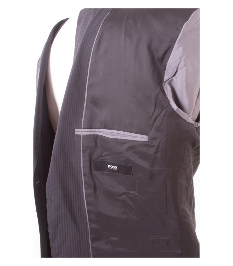HUGO BOSS Herren Anzug Sakko Hose Schwarz-Grau Gr. 102 James3/Sharp5_HM Wolle – Foto 5