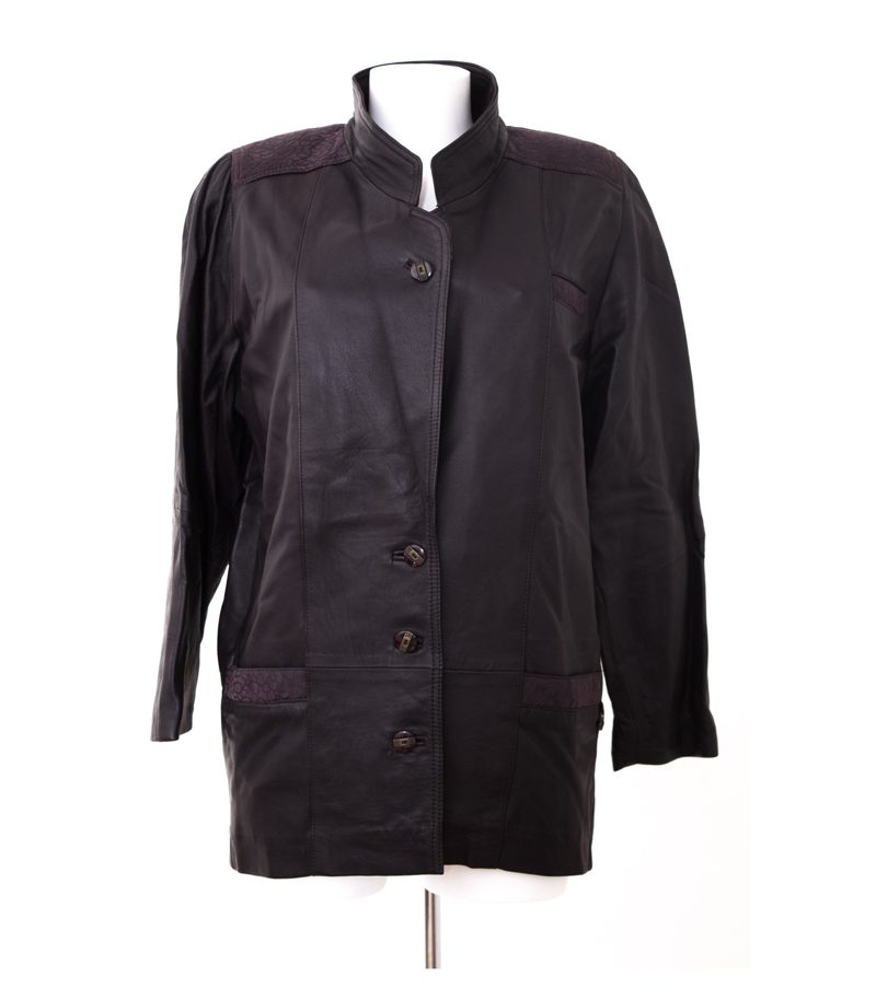 WLB Damen Lederjacke Ge. 40 Vintage Übergangsjacke Leder – Foto 2
