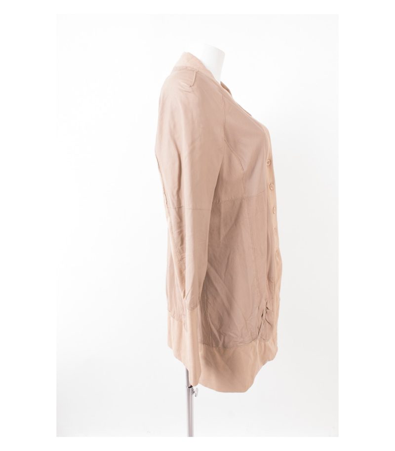 STEFFEN SCHRAUT Damen Lederjacke Blazer Gr. DE 42 Beige Leder – Foto 2
