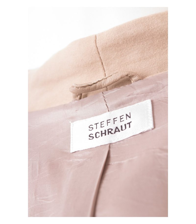 STEFFEN SCHRAUT Damen Lederjacke Blazer Gr. DE 42 Beige Leder – Foto 6